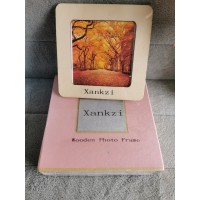 Xankzi  4x6 Picture Frame, Display Photo 4x6 with Mat or 5x7 without Mat, Wooden Rustic Picture Frames for Tabletop or Wall Mounting